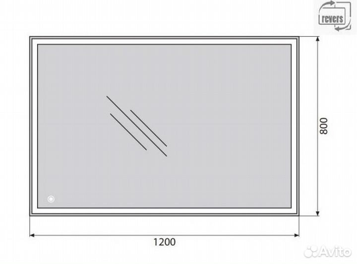 Зеркало BelBagno SPC-GRT-1200-800-LED-TCH, 120х80