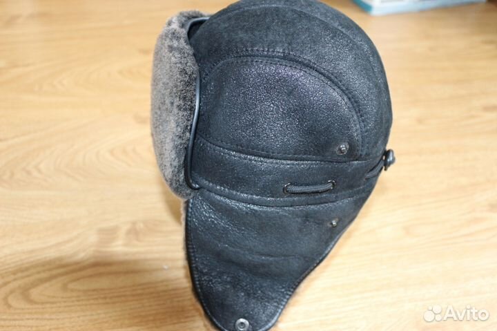 Шапка Натуральный мех и кожа