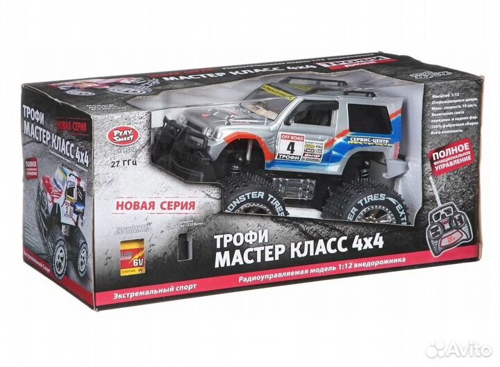 Упр. радио маш. Play Smart BOX 34*24 см. Джип Троф