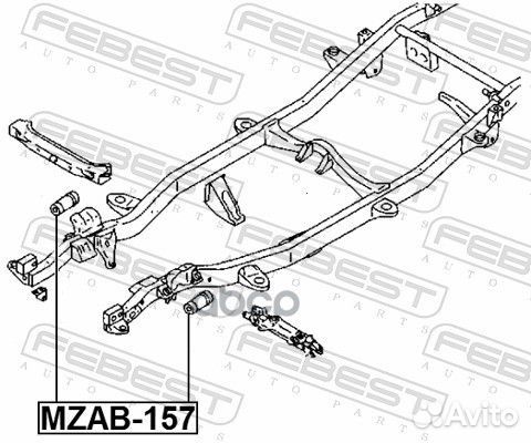 Сайлентблок передн нижн рычага mazda BT-50 UN 2