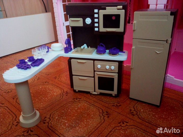 Кукольный домик для барби с мебелью