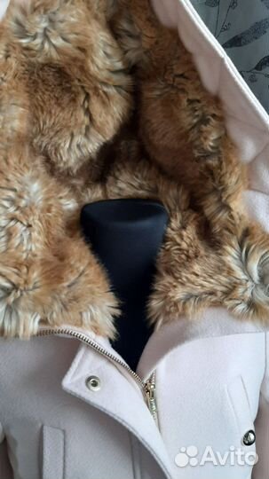 Пальто шерстяное 128 134 chloe розовое