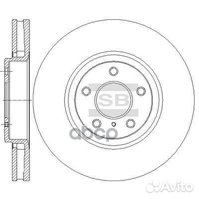 Диск тормозной, передний SD4247 Sangsin brake