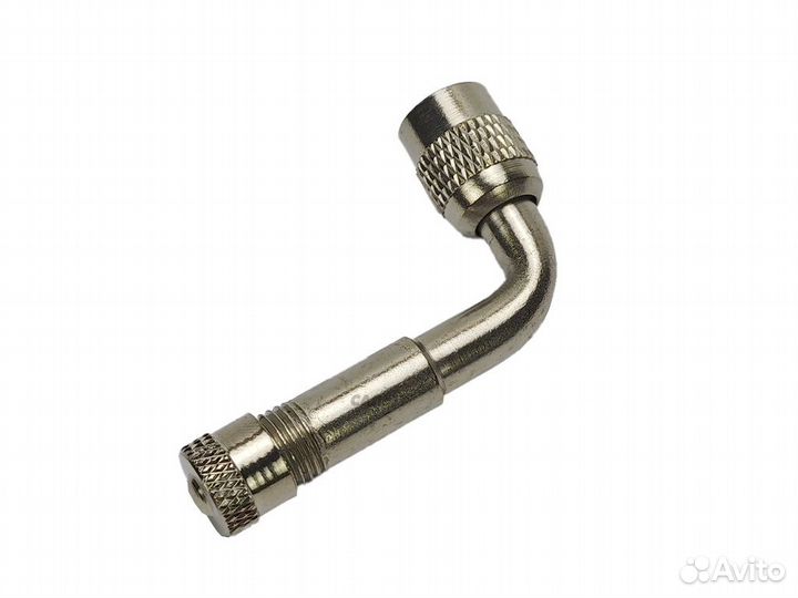 Удлинитель угловой для золотника 90гр, серебристый