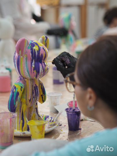 Мастер-класс мишки fluid ART