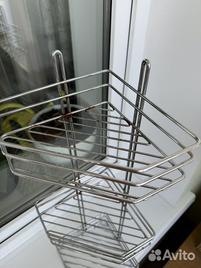 Угловая полка в ванную