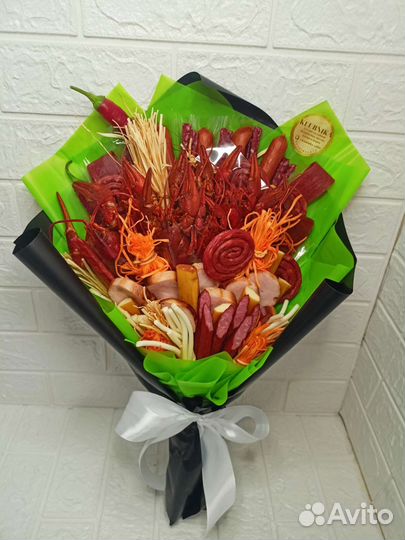 Мужские букеты раки морепродукты закуски