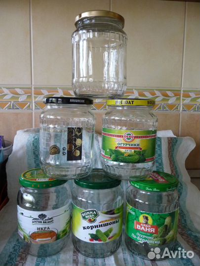 Банки 0.72 л, с крышками, 10 штук