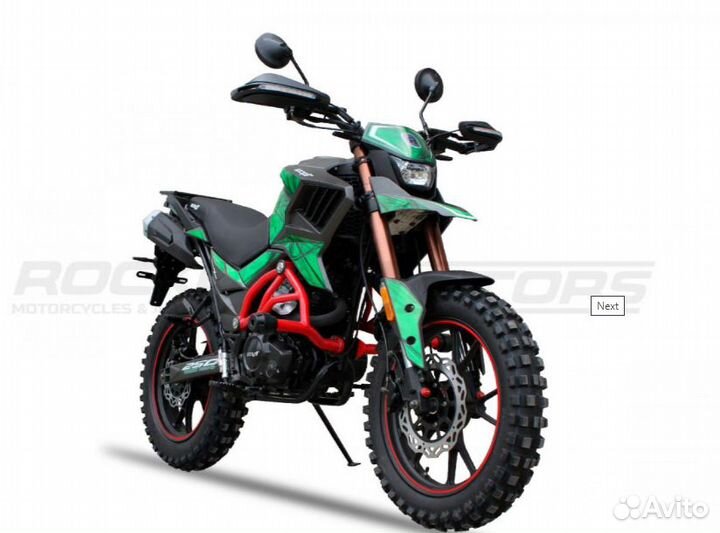 Мотоцикл турэндуро rockot hound 250 LUX (зеленый)