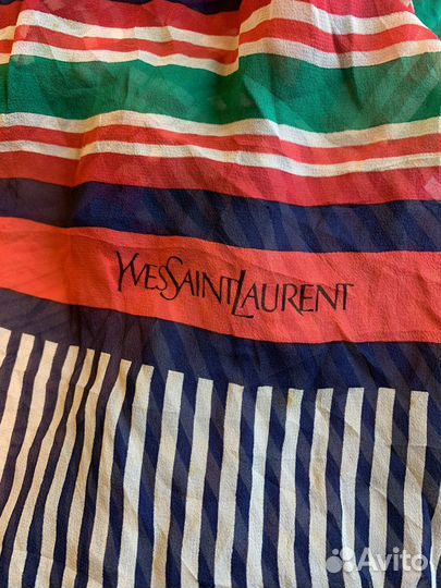 Шарф Yves Saint Laurent, шифон, винтаж