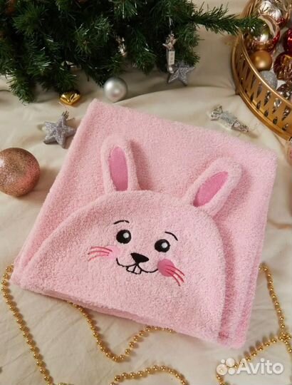 Полотенца детские с шапочкой 100*100 Турция