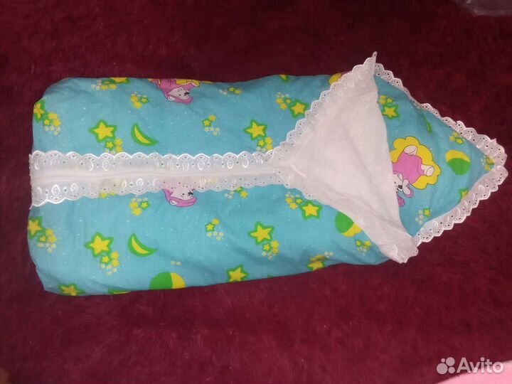 Подушка детская+конверт тёплый на змейке