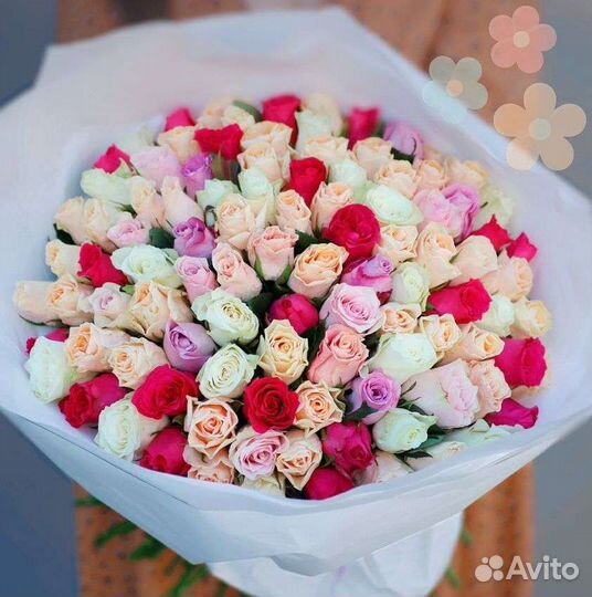 101 Роза букет доставка