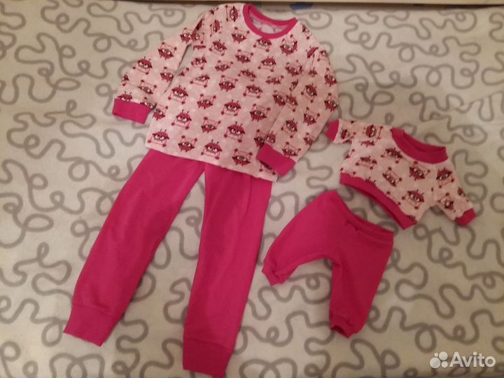 Пижама для куклы и её хозяйки