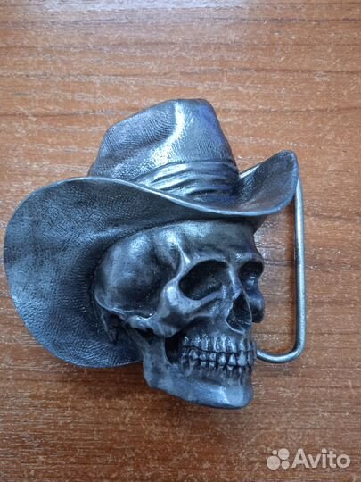 Пряжка для ремня Bergamot Brass Works Череп Ковбоя