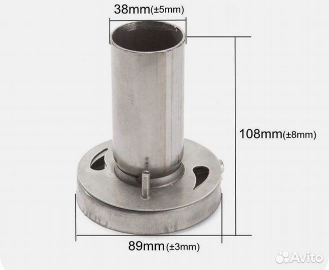 Флейта регулируемая для глушителя 89мм