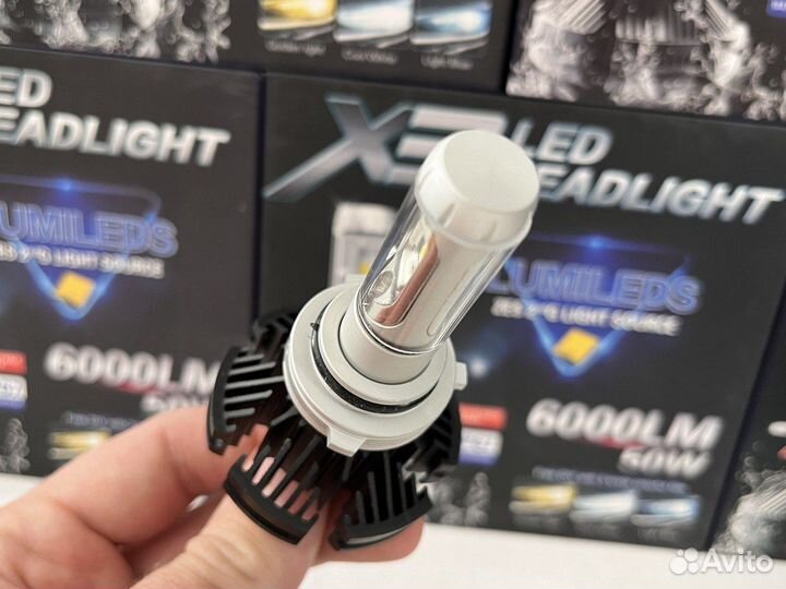 Светодиодные лампы X3 цоколь hb4 мощность 55w