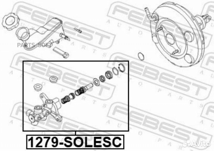 Febest 1279solesc Цилиндр тормозной главный