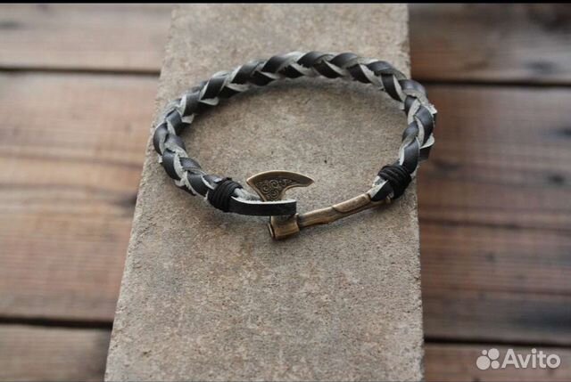 Кожаный браслет « Секира Перуна »