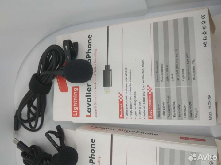 Петличный микрофон type C новый