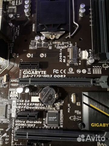 Материнская плата 1151/Gigabyte GA-Z170-HD3 DDR3