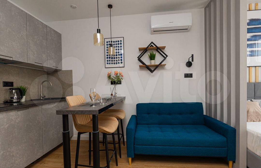 Квартира-студия, 25 м², 2 кровати