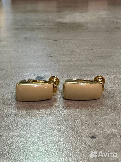 Винтажные позолоченные клипсы и эмаль Napier