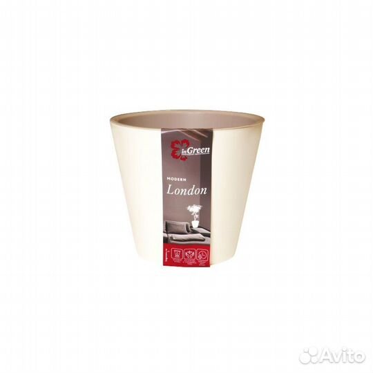 Горшок цв London 16,0 л d330 мм на колесиках сливо