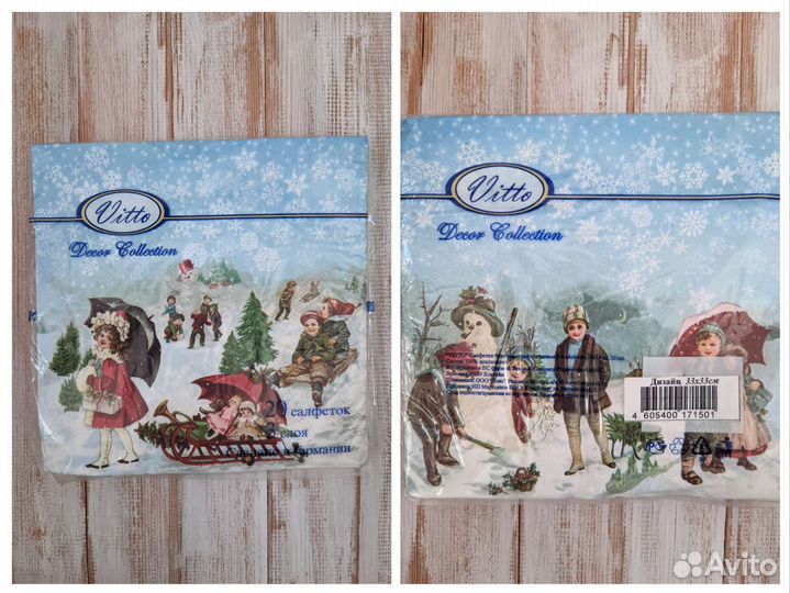 Салфетки новогодние бумажные для декупажа