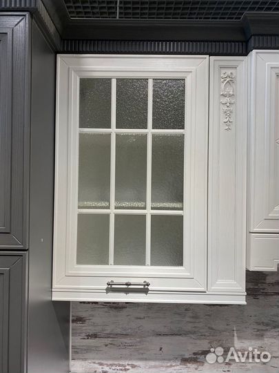 Кухня угловая берлин 37 (4,2*2,1 М) гриджио-бьянка