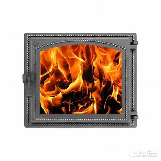 Дверь для Камина каминная 240 (Антрацит) везувий