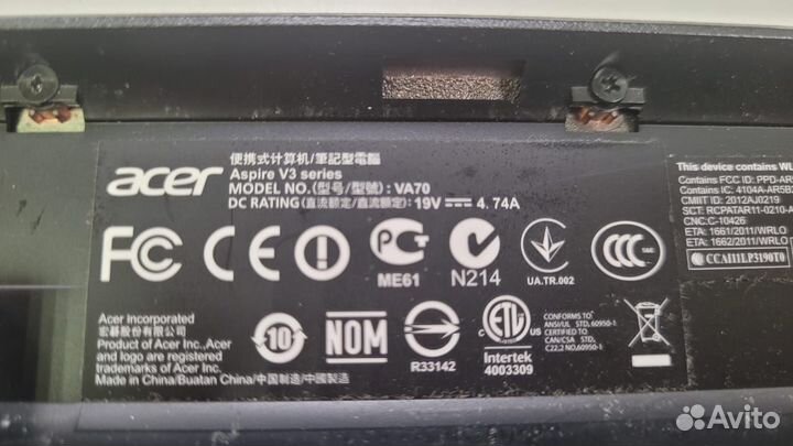 Ноутбук Acer VA70