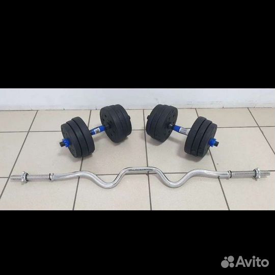 Набор Штанга + гантели 2х10кг