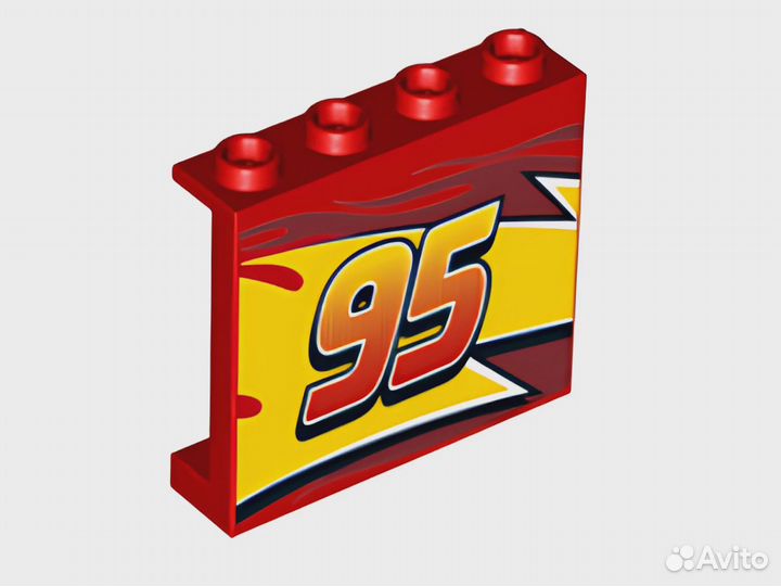 Деталь Lego 60581pb089R Red U