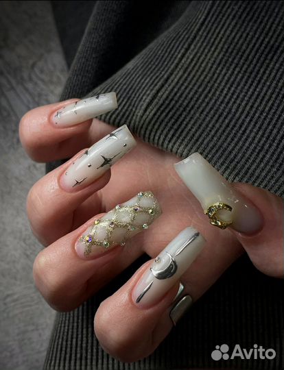 Наращивание ногтей, крейзи маникюр