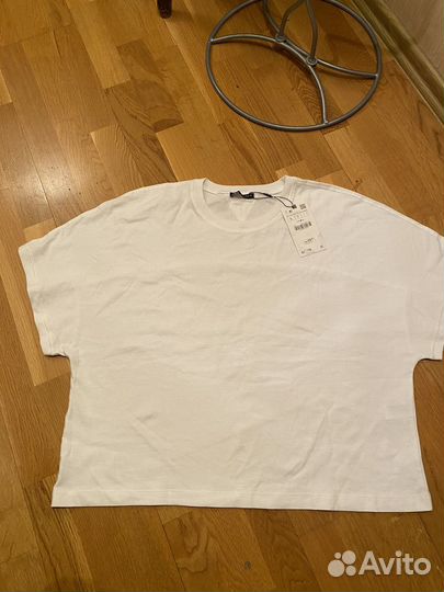 Zara белая футболка