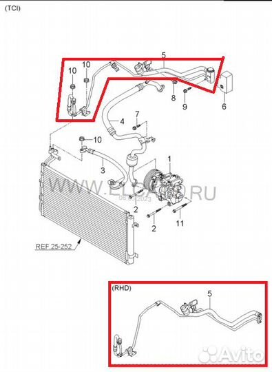Трубка кондиционера KIA Carens