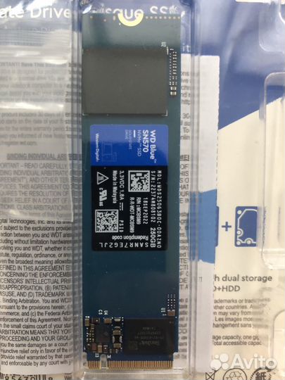 SSD WD Blue SN570 250gb M2.2280 новый