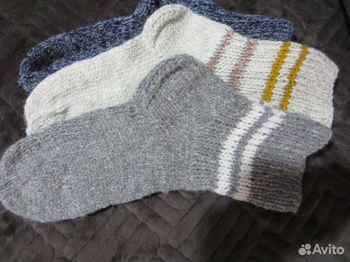 Носки шерсть, ручная вязка
