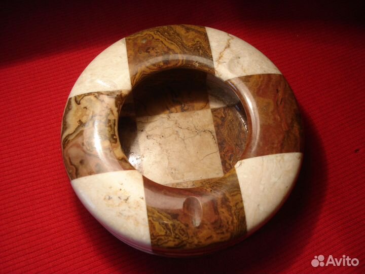 Пепельница Оникс Шахматы Натуральный Камень