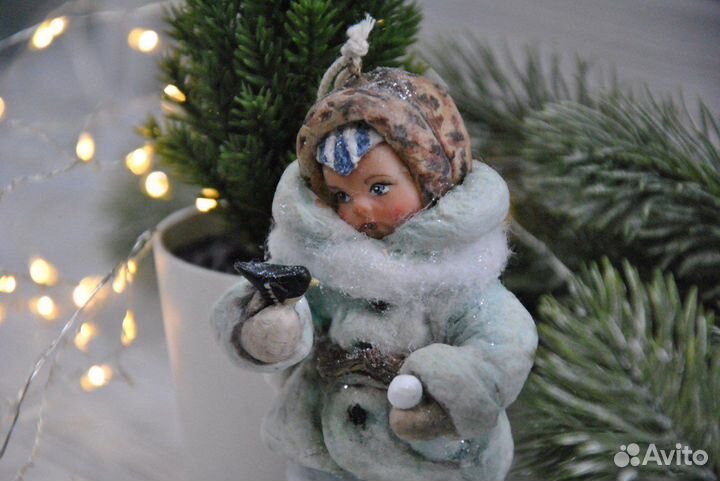 Ватные елочные игрушки