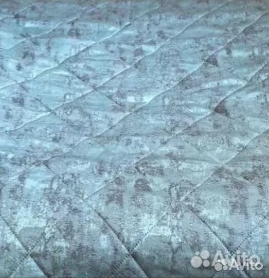 Покрывало с наволочками. Мрамор. Бирюза