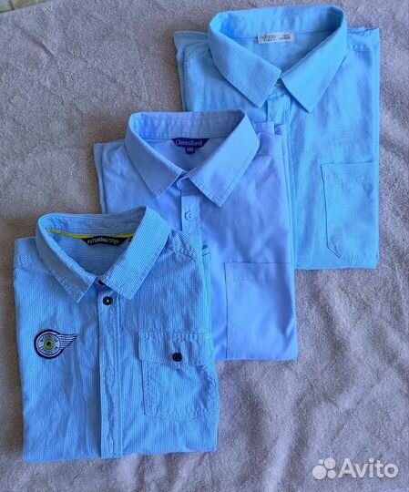 Рубашки для мальчика - 3 шт, 140-146