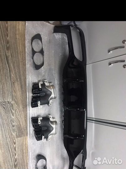 Диффузор с насадками Mercedes E class w213 5.3AMG