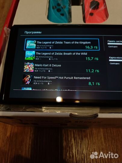 Прошит новый Nintendo switch oled 128 гб