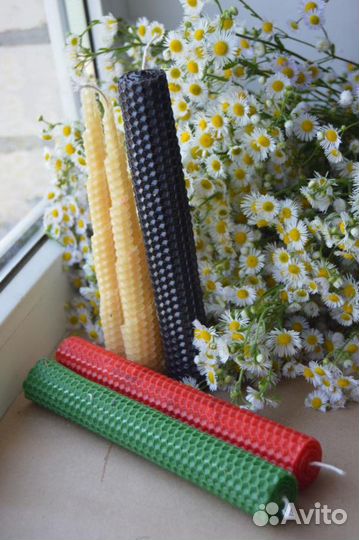 Свечи из вощины с травами