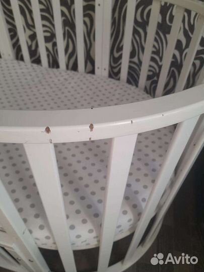 Детская кроватка трансформер круглая