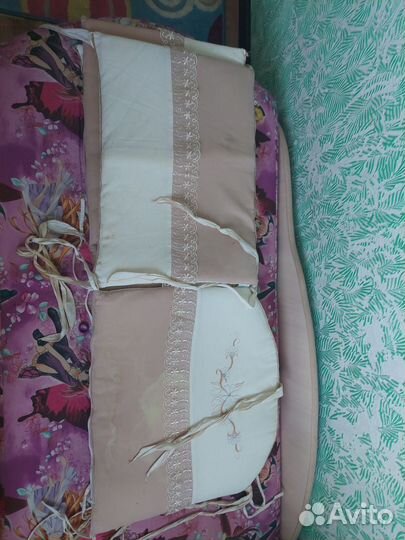 Бортики на кроватку, балдахин, матрасик