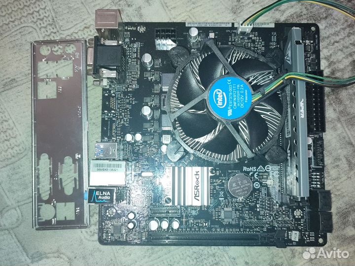 Asrock H310CM-DVS + проц,2 ядра + 8 Гб ддр 4