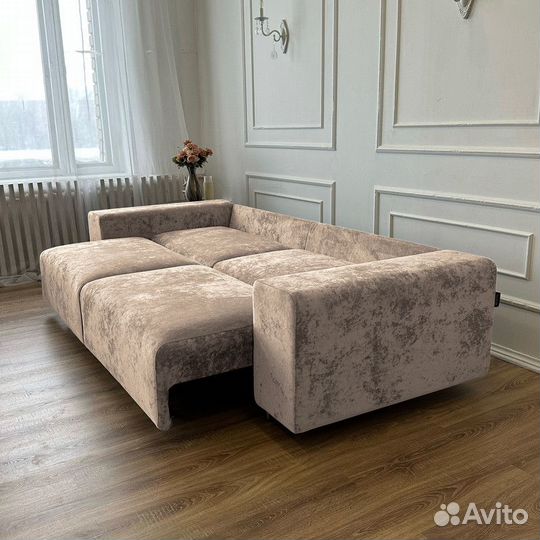 Диван раскладной прямой со съемными чехлами Аурис